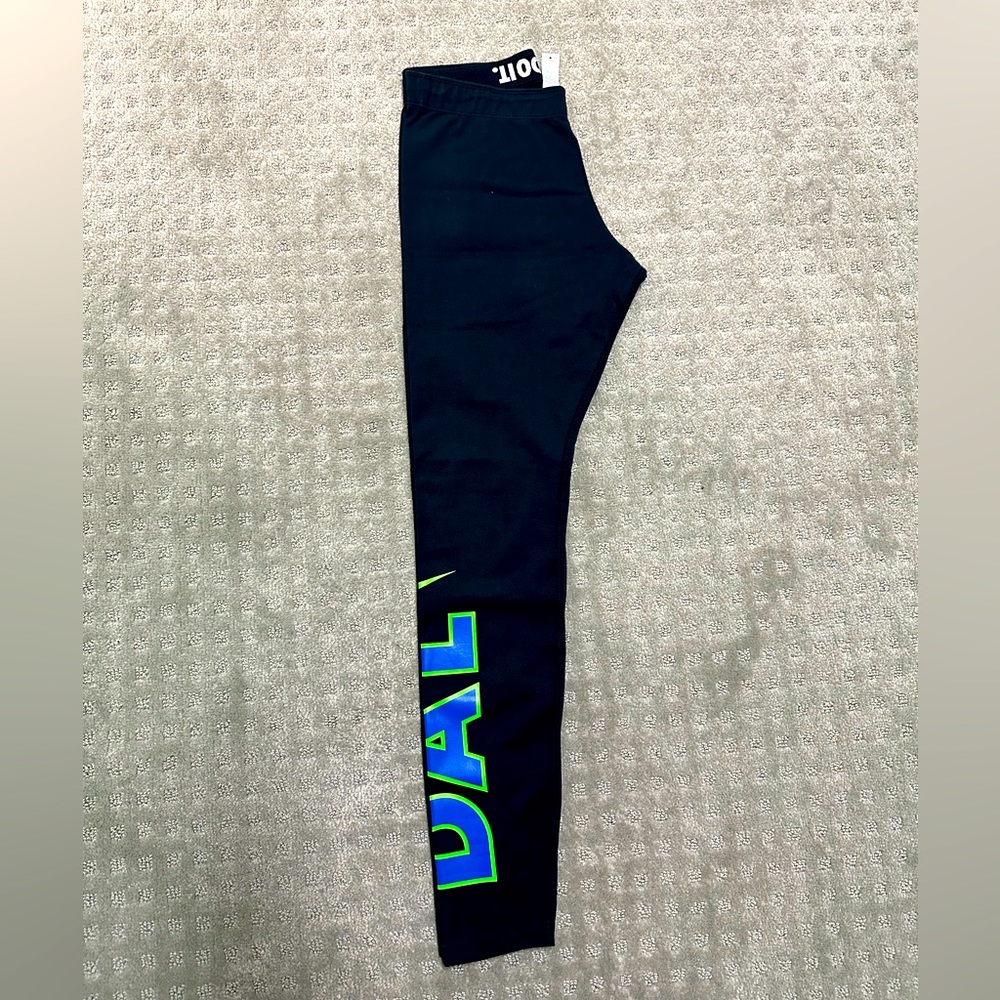 Nike Black Leggings with Blue and Lime Graphic